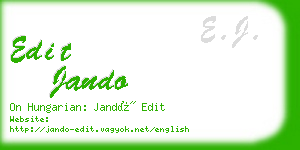 edit jando business card